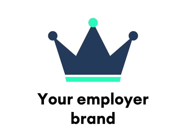 A crown in the SpotJobs brand colors above the words Your employer brand.